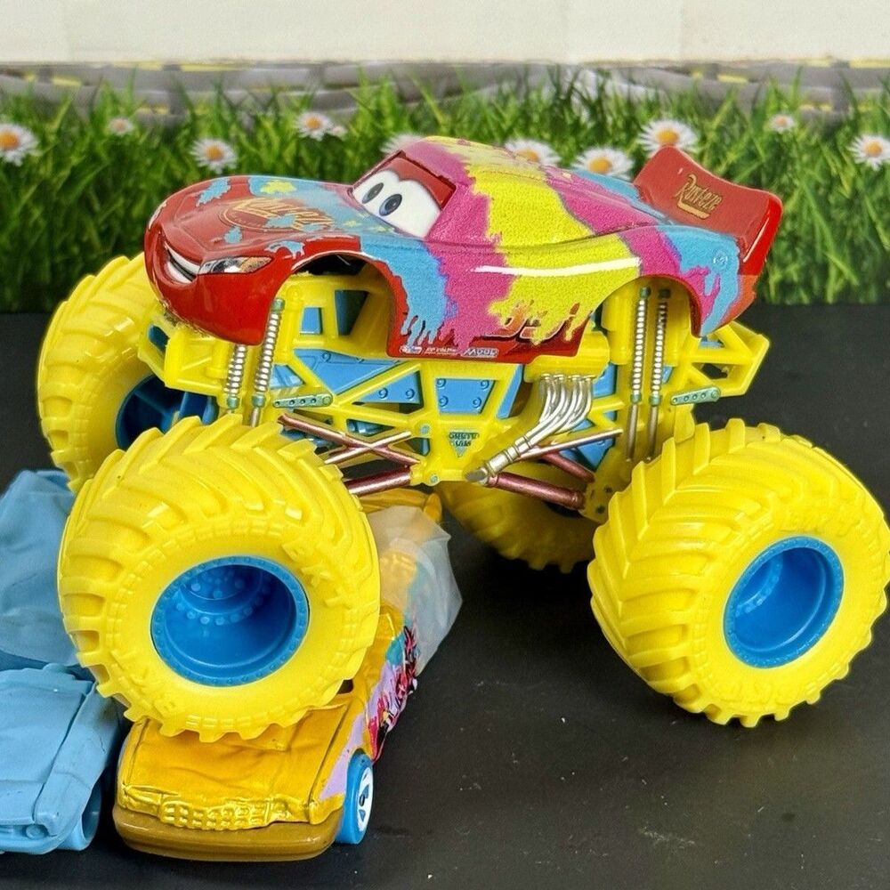 Disney Pixar Cars Custom Monster Truck Easter Lightning McQueen Monster Jam